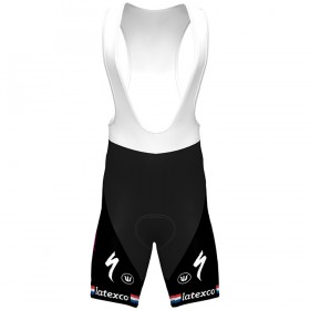 Conjunto Maillot + Culotte Corto con tirantes 2020 Quick-Step Floors Campeonato de Holanda N001